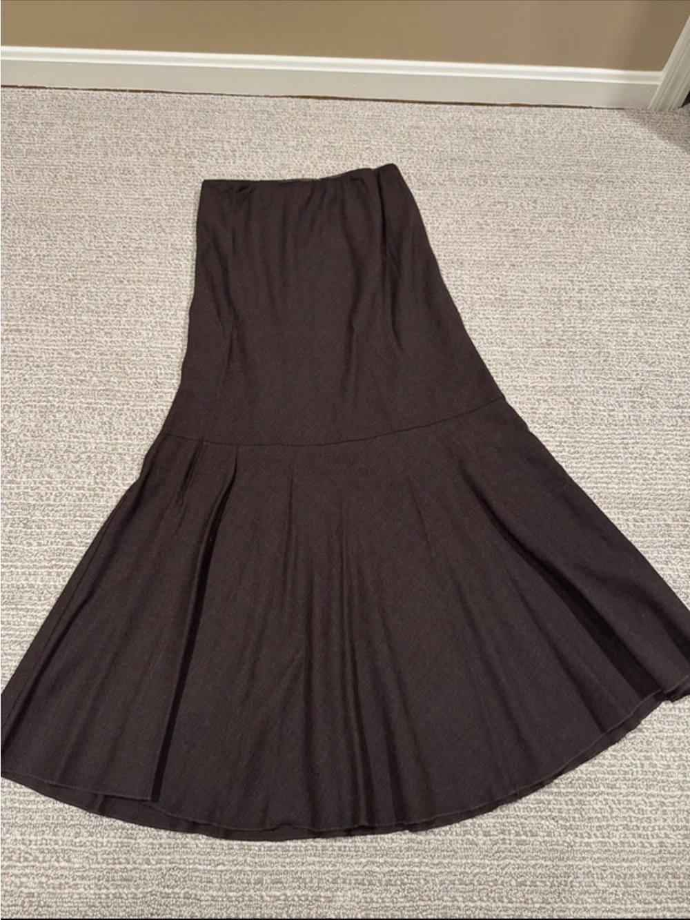 Sundance Chocolate Brown Flared Maxi Skirt